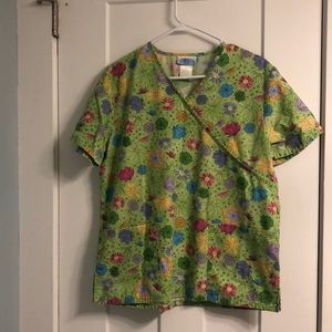 Floral Scrub Top